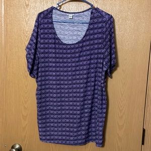 Purple & Black Croft & Barrow Textured Tee (Like New)